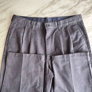VTG USA Made Levi's Dockers Pants Men's Khaki Pleated Gray Military Cotton 36x29